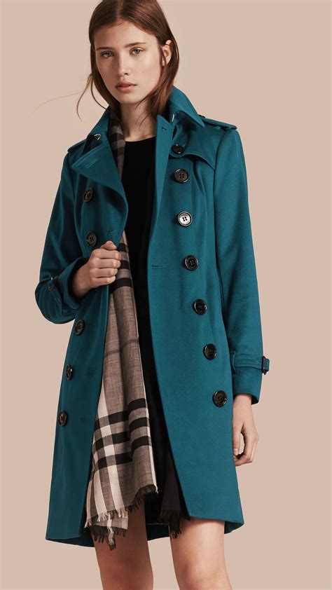 burberry teal blue trench coat|vintage red Burberry trench coat.